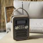 Lenco Bærbar DAB+ FM-radio med Bluetooth® og AUX-indgang, genopladeligt batteri Taupe