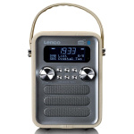 Lenco Bærbar DAB+ FM-radio med Bluetooth® og AUX-indgang, genopladeligt batteri Taupe