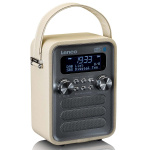 Lenco Bærbar DAB+ FM-radio med Bluetooth® og AUX-indgang, genopladeligt batteri Taupe