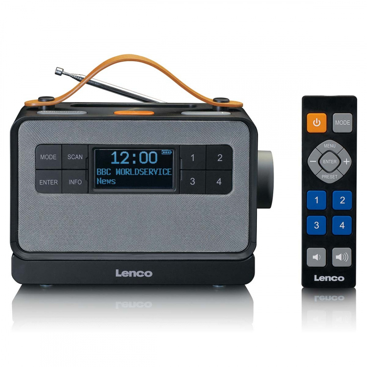 Lenco Bærbar FM/DAB+-radio med store knapper og  Lenco Bærbar FM/DAB+-radio med store knapper og