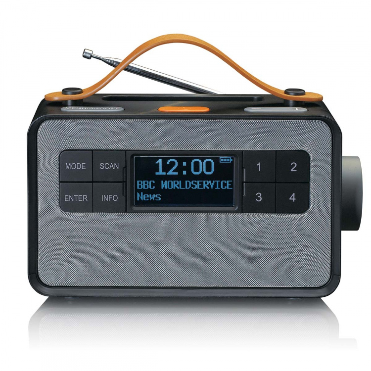 Lenco Bærbar FM/DAB+-radio med store knapper og  Lenco Bærbar FM/DAB+-radio med store knapper og