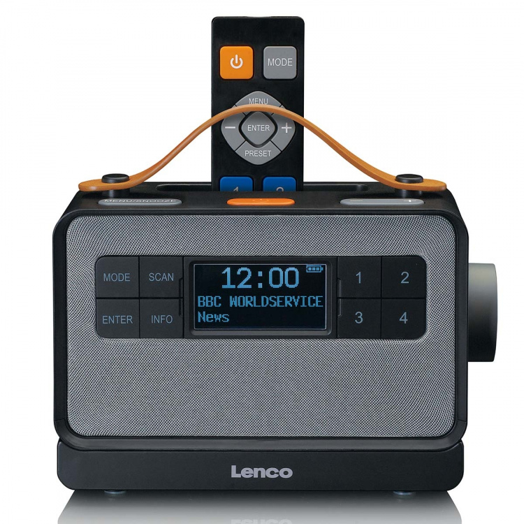 Lenco Bærbar FM/DAB+-radio med store knapper og  Lenco Bærbar FM/DAB+-radio med store knapper og