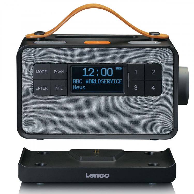 Lenco Bærbar FM/DAB+-radio med store knapper og  Lenco Bærbar FM/DAB+-radio med store knapper og