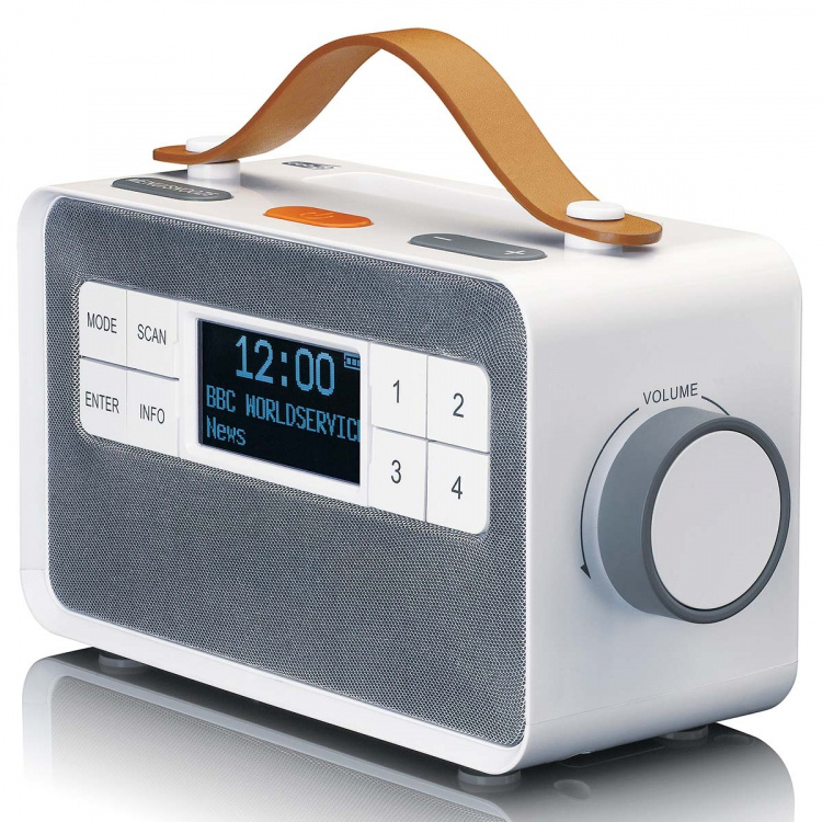 Lenco Bærbar FM/DAB+-radio med store knapper og 