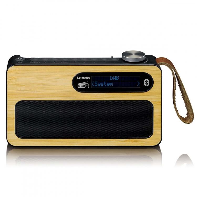 Lenco Bærbar DAB+/ FM-radio med Bluetooth® Bamboo Black