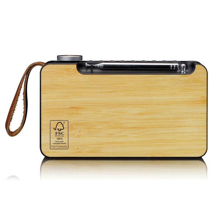 Lenco Bærbar DAB+/ FM-radio med Bluetooth® Bamboo Black