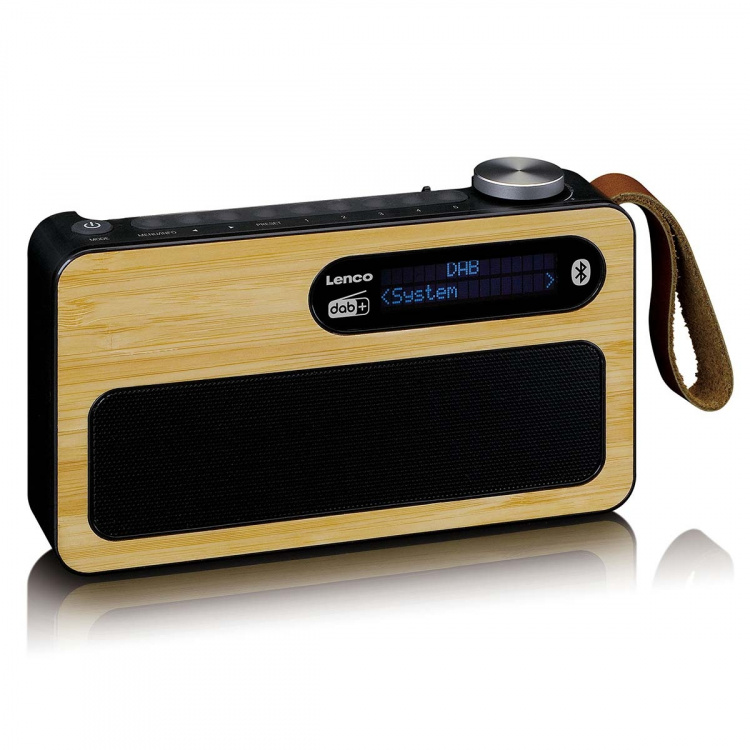 Lenco Bærbar DAB+/ FM-radio med Bluetooth® Bamboo Black