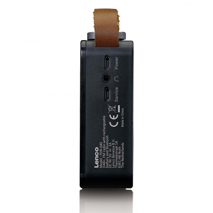 Lenco Bærbar DAB+/ FM-radio med Bluetooth® Bamboo Black