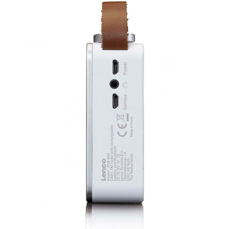 Lenco Bærbar DAB+/ FM-radio med Bluetooth® Bamboo White