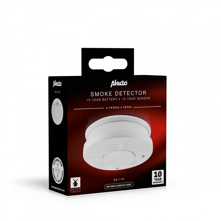 Alecto Røgalarm med 10 års batterilevetid + hush Alecto Røgalarm med 10 års batterilevetid + hush