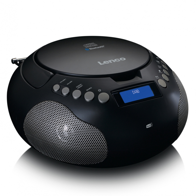 Lenco Boombox med DAB+/ FM-radio og Bluetooth® Sort