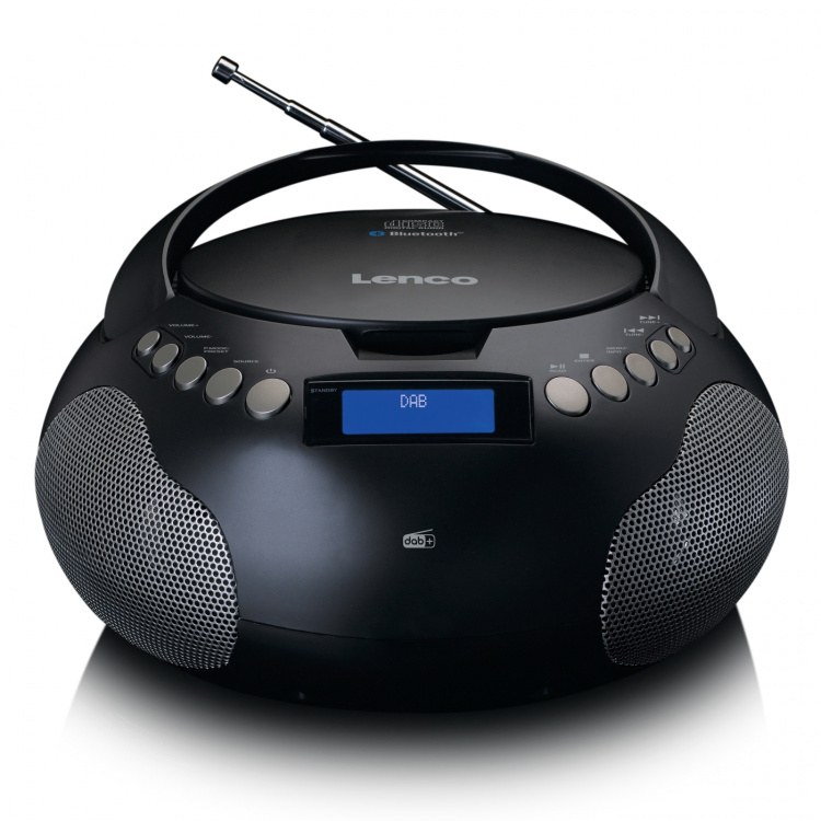 Lenco Boombox med DAB+/ FM-radio og Bluetooth® Sort