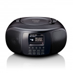 Lenco Bærbar internetradio med DAB+/FM, Bluetooth®, cd-afspiller og stort LCD-farvedisplay Sort