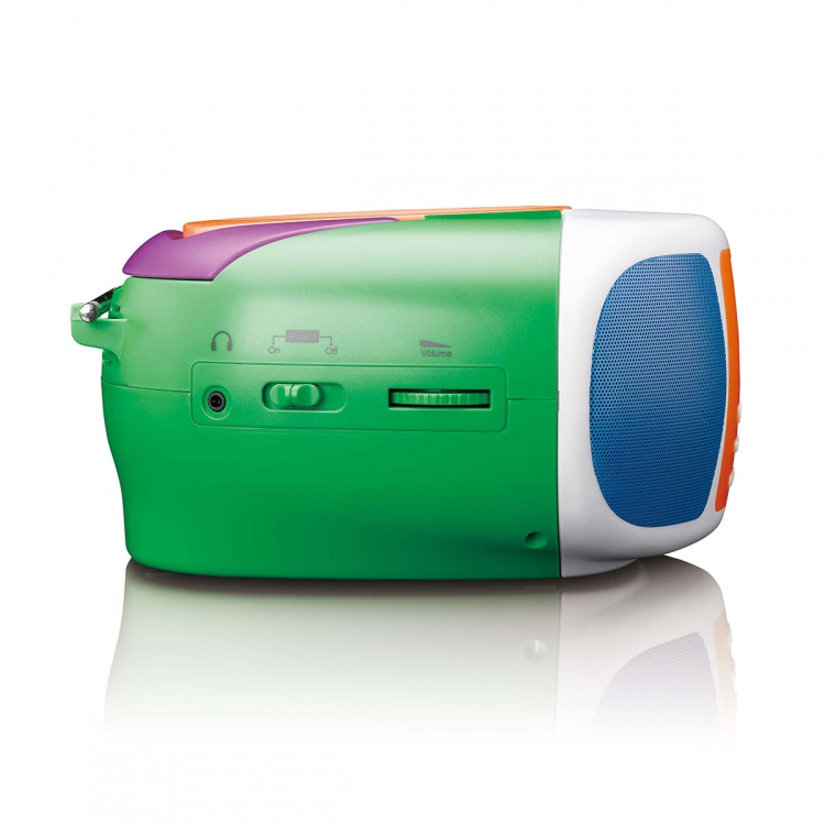 Lenco Bærbar DAB+/FM-radio med Bluetooth®, cd-afspiller og stort LCD-farvedisplay Glade farver til børn