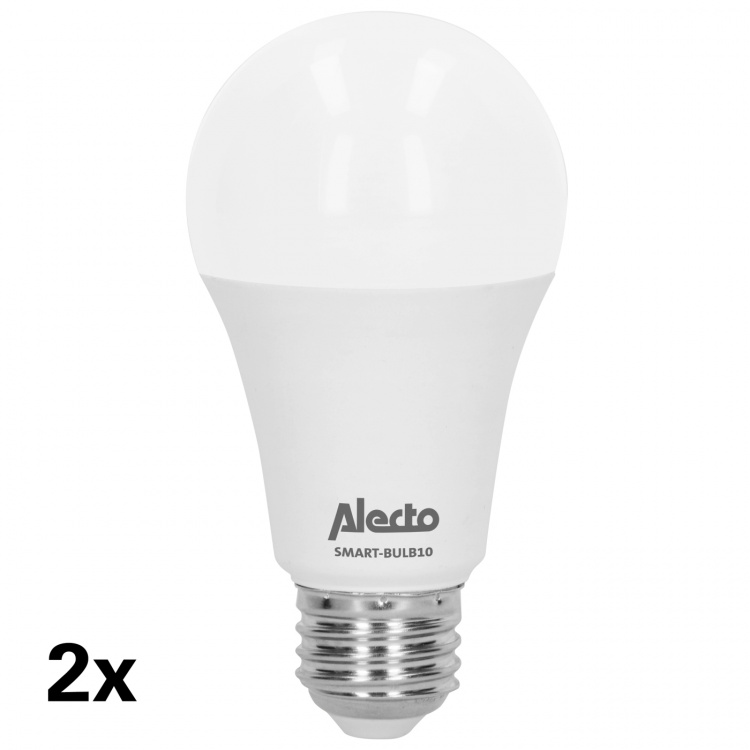Alecto Smart LED-farvelampe med Wi-Fi 2-pak Alecto Smart LED-farvelampe med Wi-Fi 2-pak