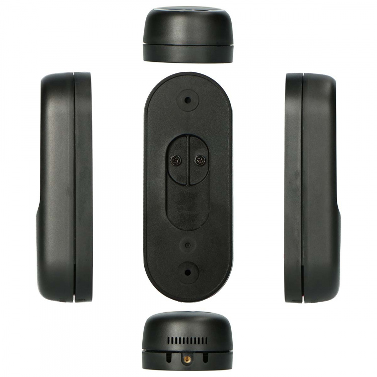 Alecto Smart Wi-Fi-dørklokke med kamera, velegnet til hjemmeautomatisering Black