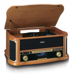 Lenco Retro-pladespiller i træ med Bluetooth®, DAB+/FM-radio, USB-kodning, cd-afspiller, kassetteafspiller og indbyggede højttalere Lenco Retro-pladespiller i træ med Bluetooth®, DAB+/FM-radio, USB-kodning, cd-afspiller, kassetteafspiller og indbyggede højttalere
