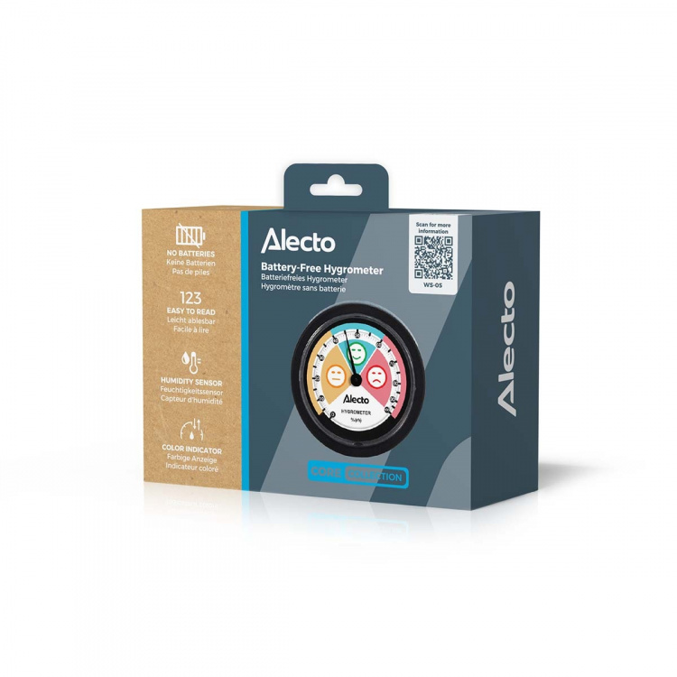 Alecto Analogt hygrometer Sort