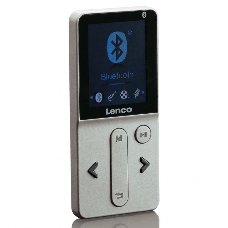 Lenco MP4-afspiller bluetooth® med 8 GB Sølv