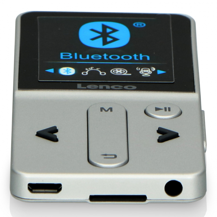 Lenco MP4-afspiller bluetooth® med 8 GB Sølv