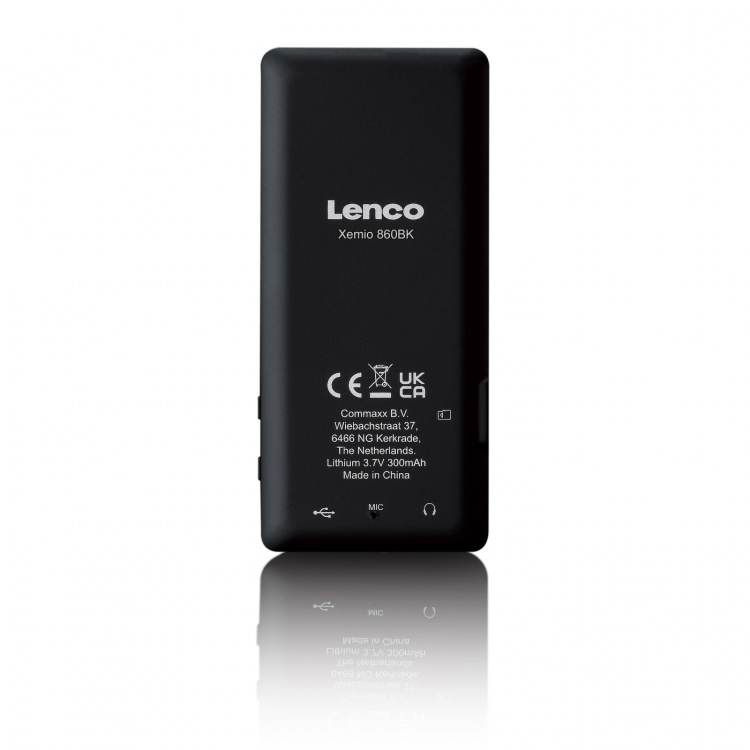 Lenco MP3/MP4-afspiller med Bluetooth® og 8 GB intern hukommelse Sort