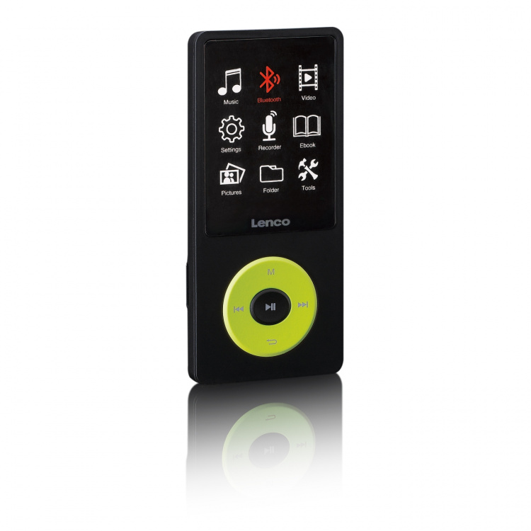 Lenco MP3/MP4-afspiller med Bluetooth® og 8 GB intern hukommelse Green