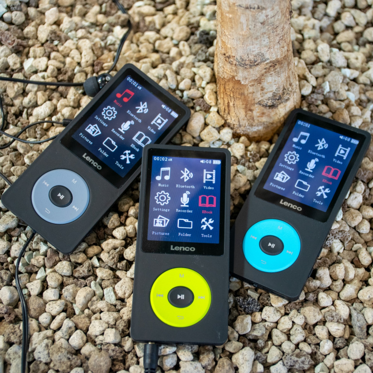 Lenco MP3/MP4-afspiller med Bluetooth® og 8 GB intern hukommelse Green
