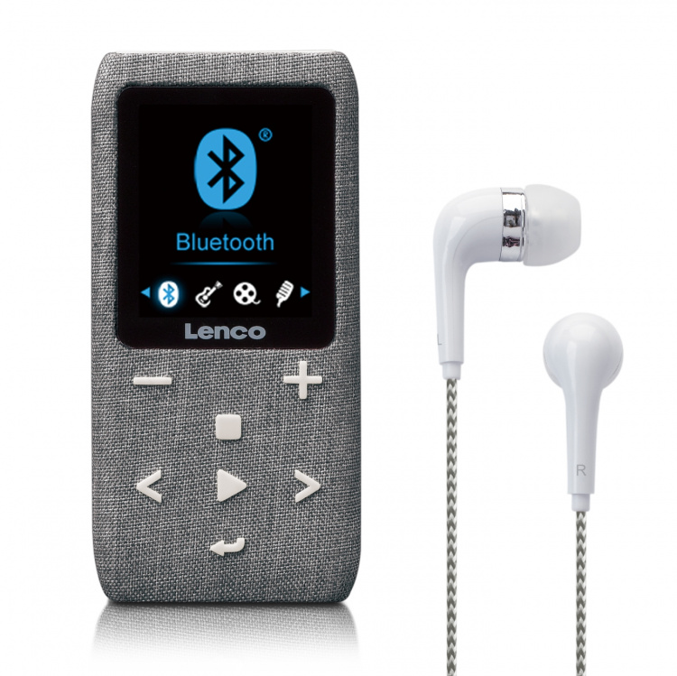 Lenco MP3/MP4-afspiller med Bluetooth® 8 GB Micro SD-kort Grå