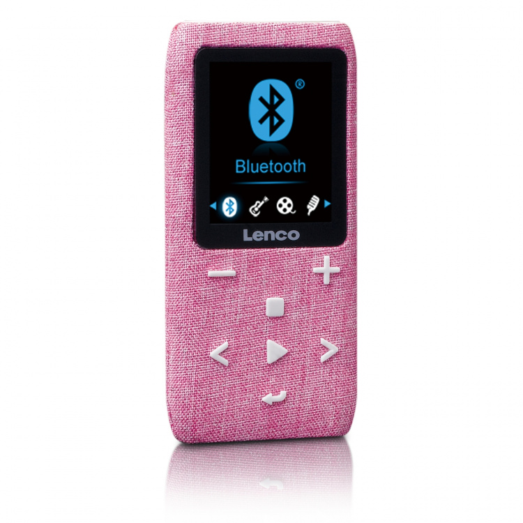 Lenco MP3/MP4-afspiller med Bluetooth® 8 GB Micro SD-kort Pink