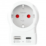 SKROSS Rejseadapter Europa til UK og andre USB-A/USB-C 20W PD med jordforbindelse SKROSS Rejseadapter Europa til UK og andre USB-A/USB-C 20W PD med jordforbindelse