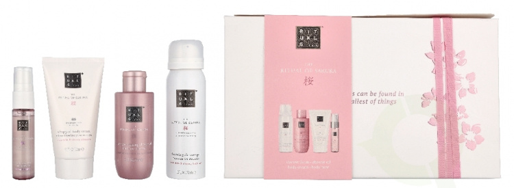 Rituals Sakura Small Giftset 215 ml Foaming Shower Gel 50ml/Shower Oil 75ml/Body Cream 70ml/Hair & Body Mist 20ml
