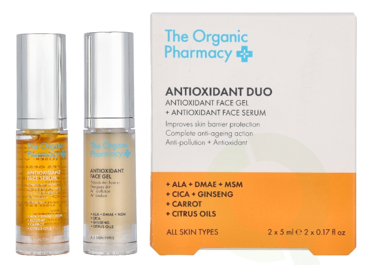 The Organic Pharmacy Antioxidant Mini Set 10 ml Antioxidant Face Gel 5ml/Antioxidant Face Serum 5ml