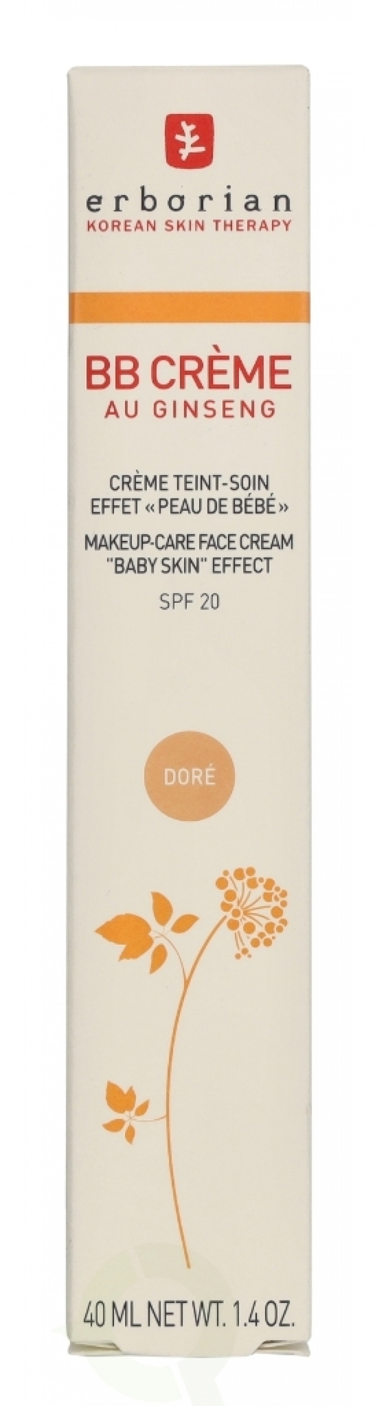 Erborian BB Cream Au Ginseng 5-In-1 Baby Skin Effect SPF20 40 ml Dore
