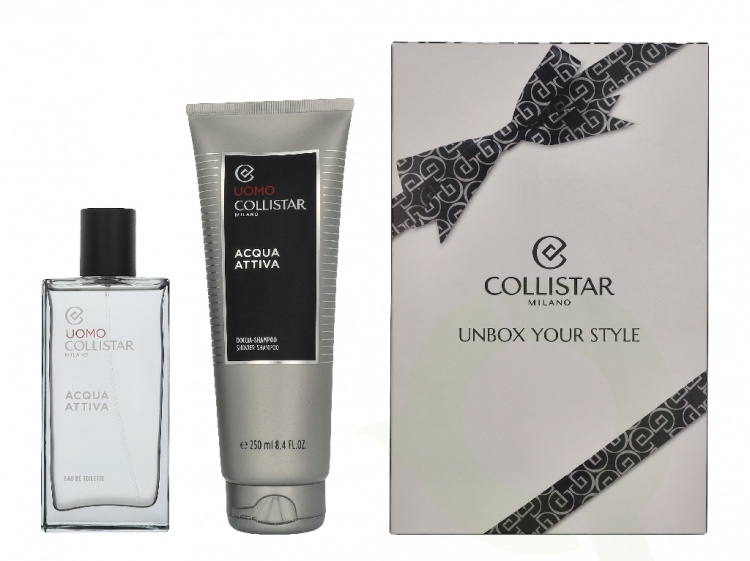 Collistar Uomo Acqua Attiva Giftset 350 ml Acqua Attiva Edt Spray 100 ml / Acqua Attiva Shampoo 250 ml
