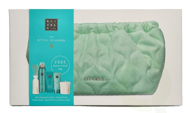 Rituals Karma Giftset 630 ml Scented Candle 140gr/Body Cream 150ml/Foaming Shower Gel 200ml/Hand Lotion 70ml/Mini Fragrance Sticks 70ml