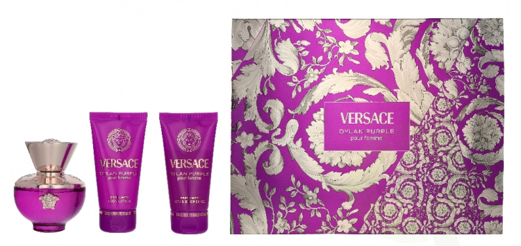 Versace Dylan Purple Giftset 150 ml Edp Spray 50ml/Bath & Shower Gel 50ml/Body Lotion 50ml