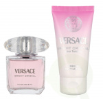 Versace Bright Crystal Giftset 80 ml Edt Spray 30ml/Luminous Body Lotion 50ml