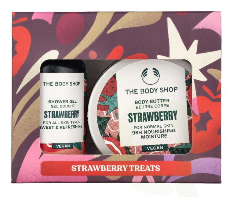 The Body Shop G1 Strawberry Giftset 140 ml Shower Gel 60ml/Body Butter 50ml/Hand Cream 30ml