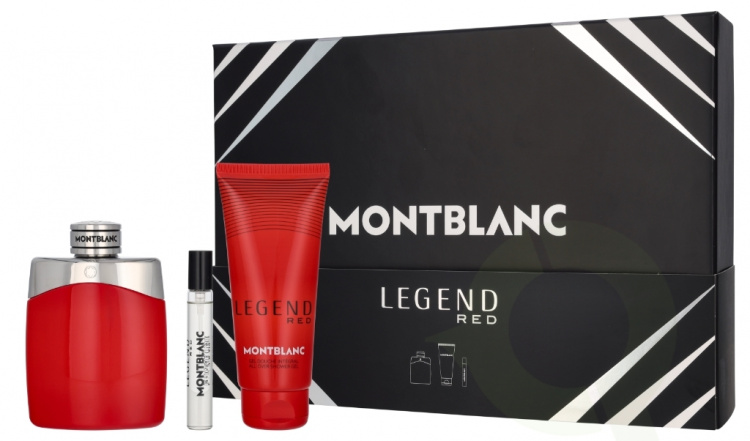 Mont Blanc Legend Red Giftset 207.5 ml Edp Spray 100ml/Edp Spray 7,5ml/All-Over Shower Gel 100ml