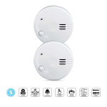 Alecto Mini-røgalarm med 5 års batteri 2-pak Hvid