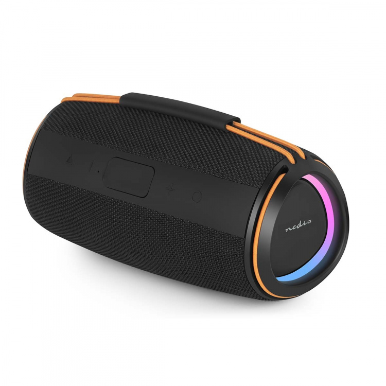 Nedis Bluetooth® højttaler | 360 min | Håndholdt design | 60 W | Stereo | Hjem / Portable / Udendørs | Kan parres | Orange / Sort