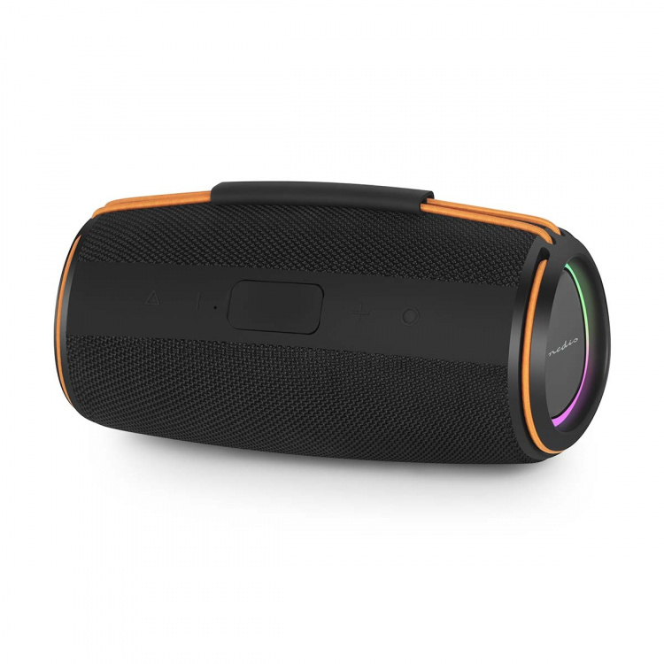 Nedis Bluetooth® højttaler | 360 min | Håndholdt design | 60 W | Stereo | Hjem / Portable / Udendørs | Kan parres | Orange / Sort