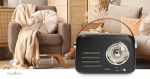 Nedis FM-radio | Bærbart design | Bluetooth® / FM | Accu drevet / USB Drevet | Analog | 10 W | Bluetooth® | Sort