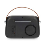 Nedis FM-radio | Bærbart design | Bluetooth® / FM | Accu drevet / USB Drevet | Analog | 10 W | Bluetooth® | Sort