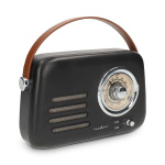 Nedis FM-radio | Bærbart design | Bluetooth® / FM | Accu drevet / USB Drevet | Analog | 10 W | Bluetooth® | Sort