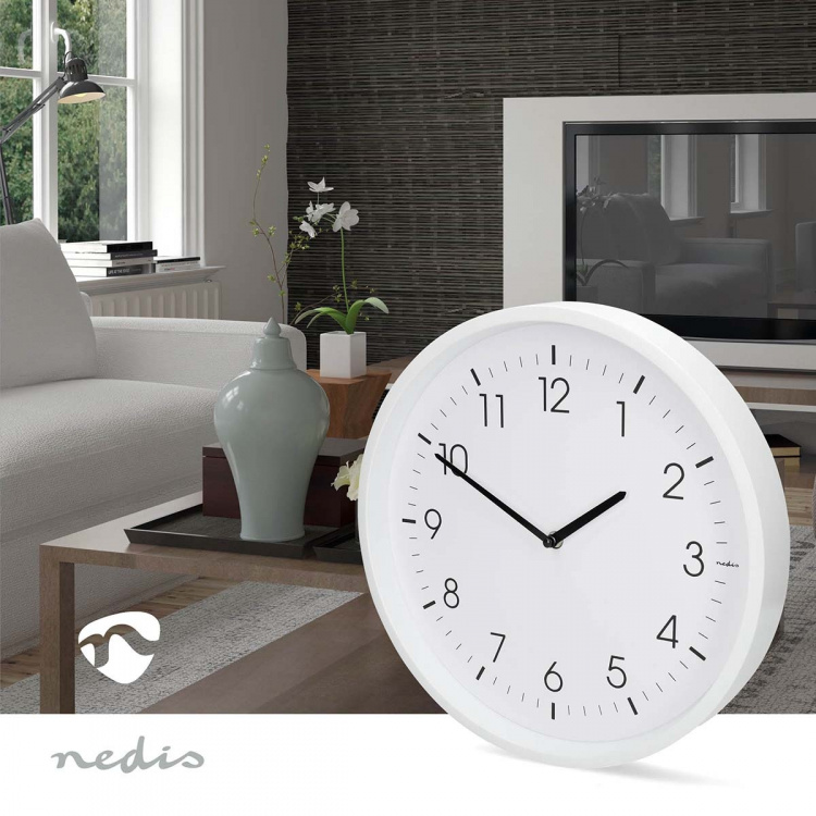 Nedis Vægur | Diameter: 360 mm | ABS | Stille bevægelse | Hvid
