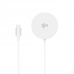 Gear Trådløs Oplader Qi2 Hurtig Opladning 15W Sølv/Aluminium