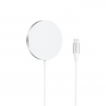 Gear Trådløs Oplader Qi2 Hurtig Opladning 15W Sølv/Aluminium