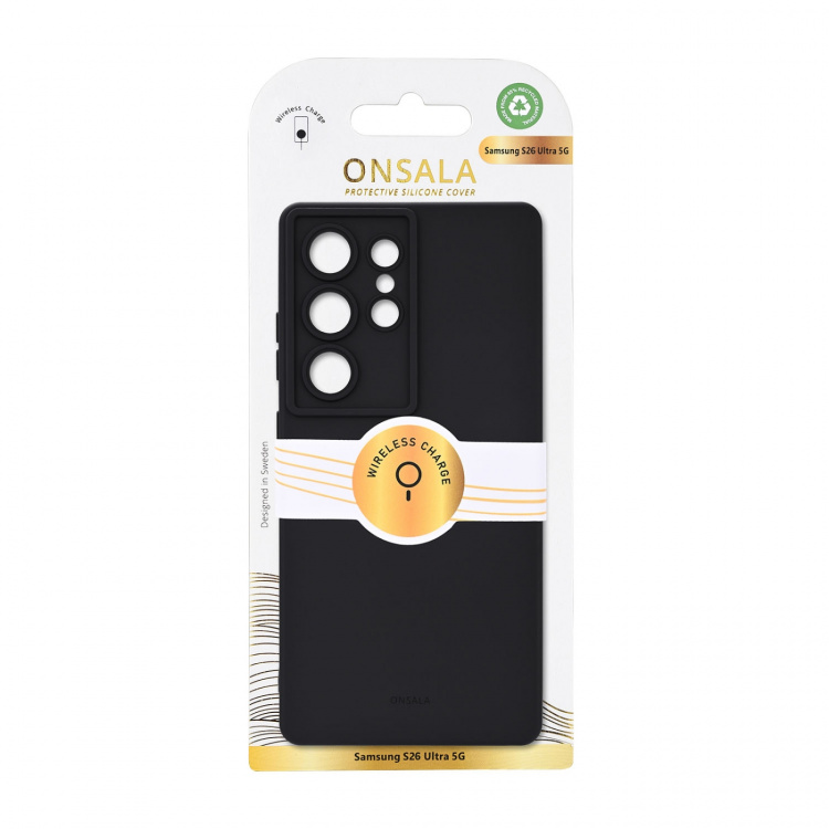 Onsala Cover med Silikone Feel Black - Samsung Galaxy S26 Ultra