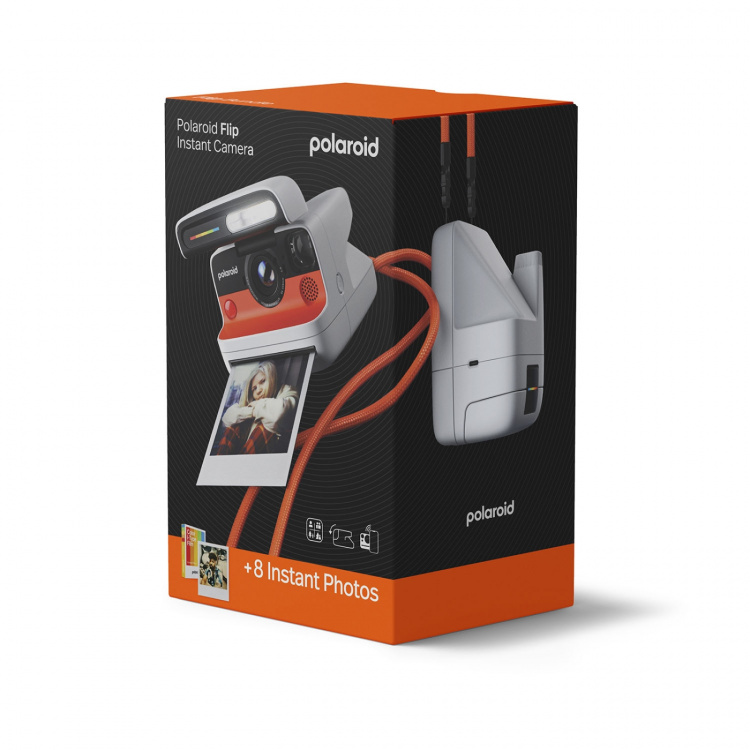 Polaroid Kamera Flip Sæt med Farvefilm Hvid (8 Fotos)